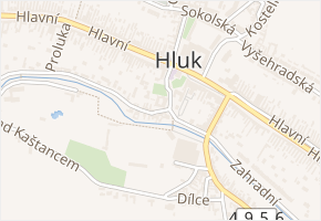 Za Zámkem v obci Hluk - mapa ulice