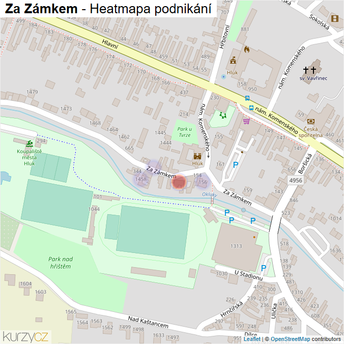 Mapa Za Zámkem - Firmy v ulici.