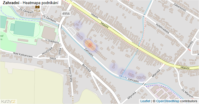 Zahradní - mapa podnikání