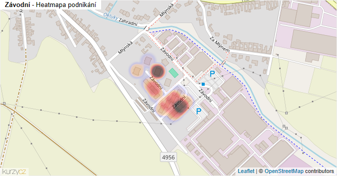 Závodní - mapa podnikání
