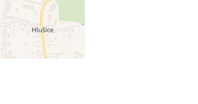 Hlušice v obci Hlušice - mapa části obce