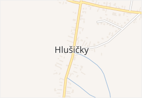 Hlušičky v obci Hlušice - mapa části obce