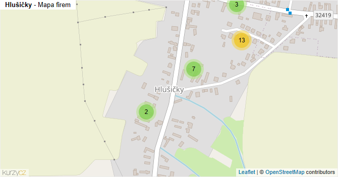 Hlušičky - mapa firem