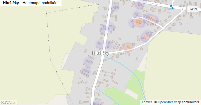 Hlušičky - mapa podnikání