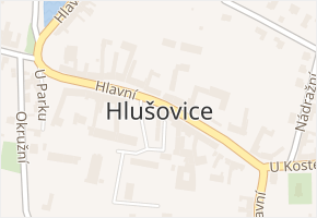 Hlušovice v obci Hlušovice - mapa části obce