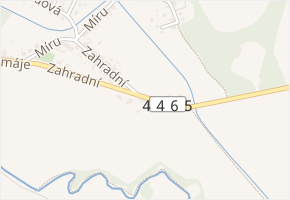 Zahradní v obci Hlušovice - mapa ulice