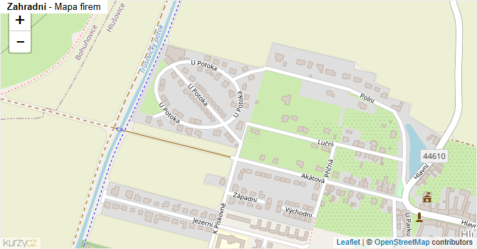 Zahradní - mapa firem