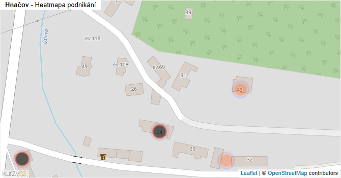 Hnačov - mapa podnikání