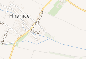 Okrajová v obci Hnanice - mapa ulice