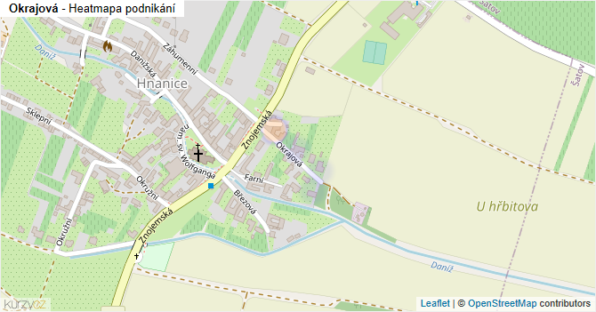 Okrajová - mapa podnikání