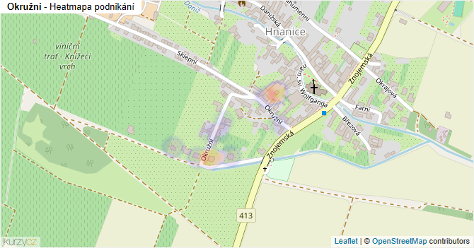 Okružní - mapa podnikání