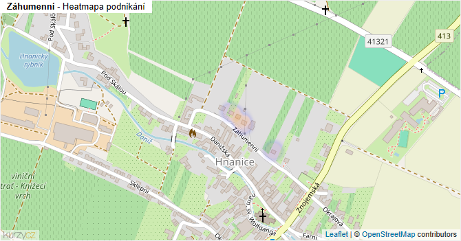 Záhumenní - mapa podnikání