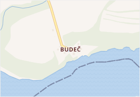 Budeč v obci Hněvkovice - mapa části obce