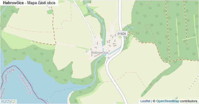 Habrovčice - mapa části obce