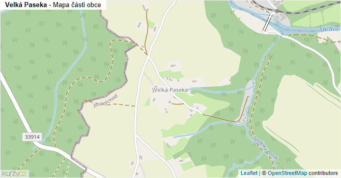 Velká Paseka - mapa části obce
