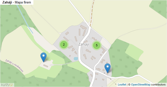 Zahájí - mapa firem
