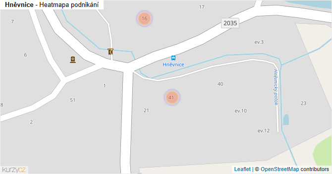 Hněvnice - mapa podnikání