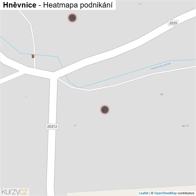 Mapa Hněvnice - Firmy v obci.
