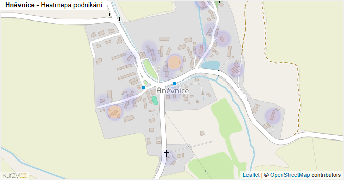 Hněvnice - mapa podnikání