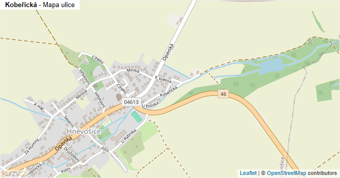 Kobeřická - mapa ulice