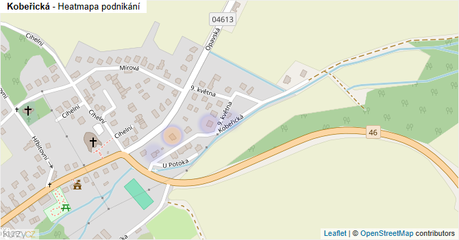 Kobeřická - mapa podnikání