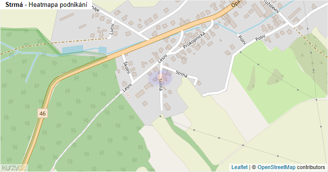 Strmá - mapa podnikání