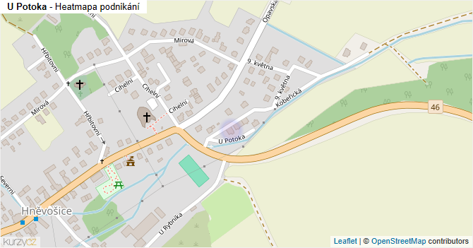 U Potoka - mapa podnikání