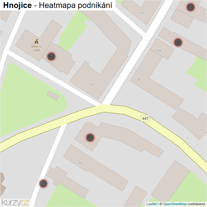 Mapa Hnojice - Firmy v obci.