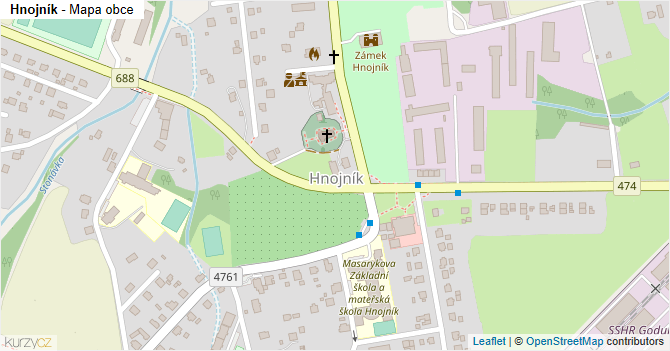 Hnojník - mapa obce