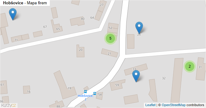 Hobšovice - mapa firem