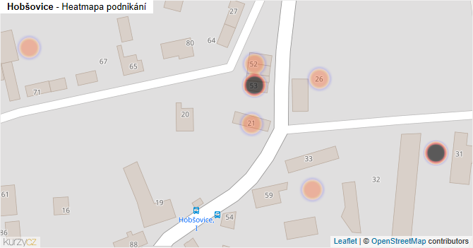 Hobšovice - mapa podnikání