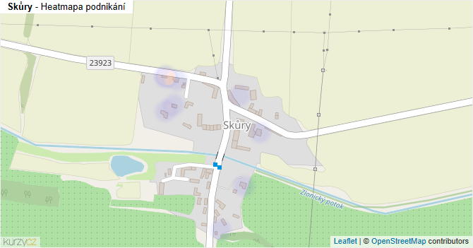 Skůry - mapa podnikání