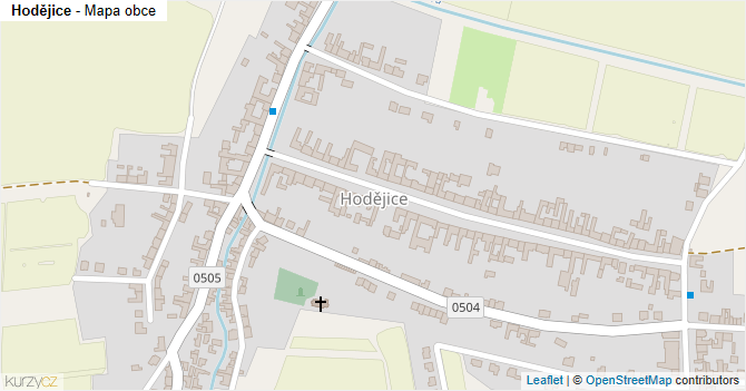 Hodějice - mapa obce