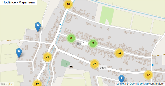Hodějice - mapa firem