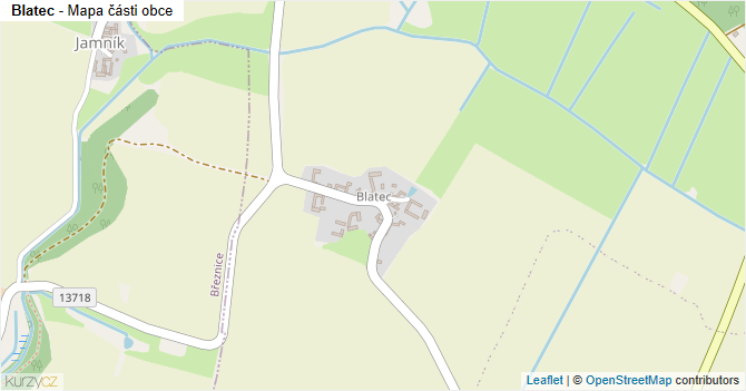 Blatec - mapa části obce