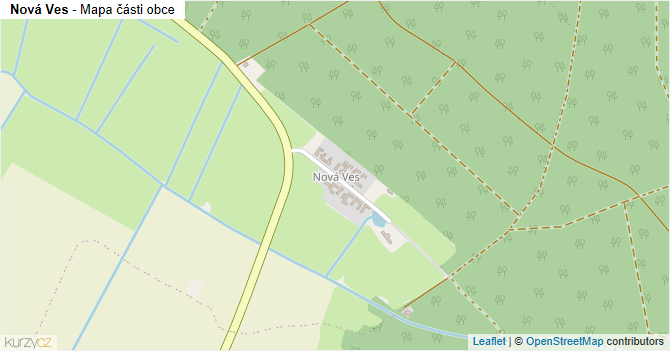 Nová Ves - mapa části obce