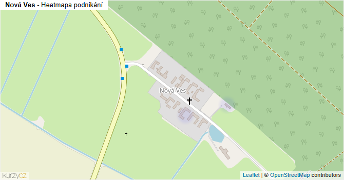 Nová Ves - mapa podnikání