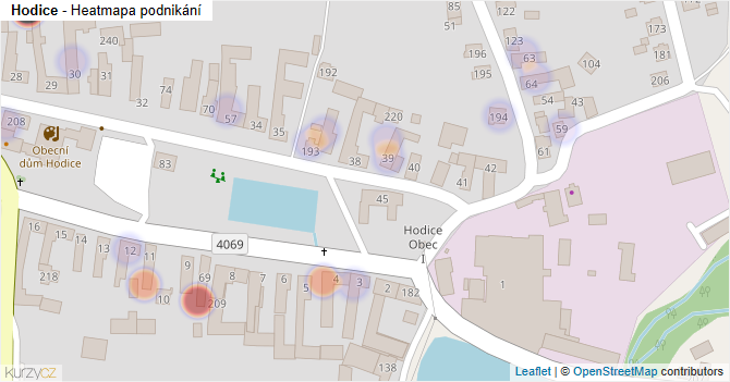 Hodice - mapa podnikání
