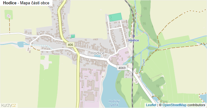 Hodice - mapa části obce