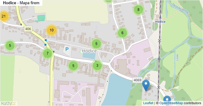 Hodice - mapa firem
