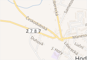 Českodubská v obci Hodkovice nad Mohelkou - mapa ulice