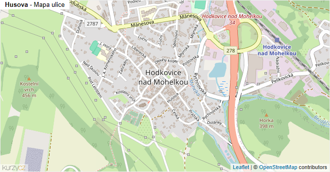 Husova - mapa ulice