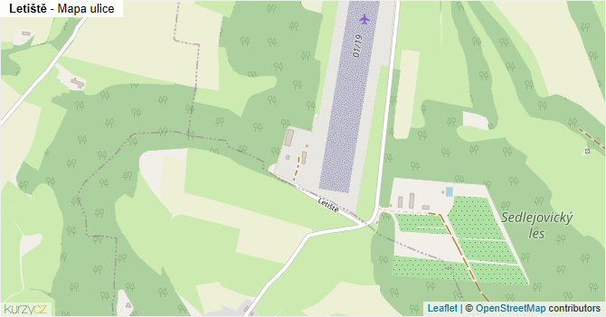 Letiště - mapa ulice