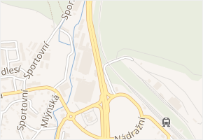 Nádražní v obci Hodkovice nad Mohelkou - mapa ulice