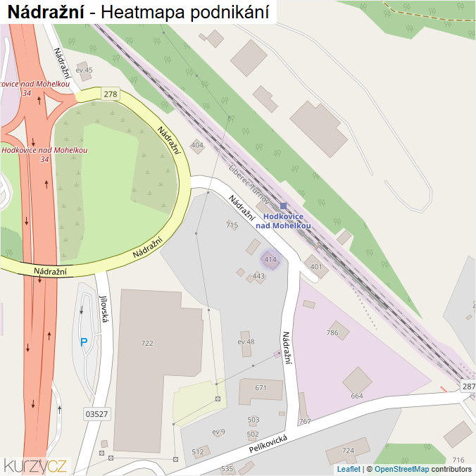 Mapa Nádražní - Firmy v ulici.