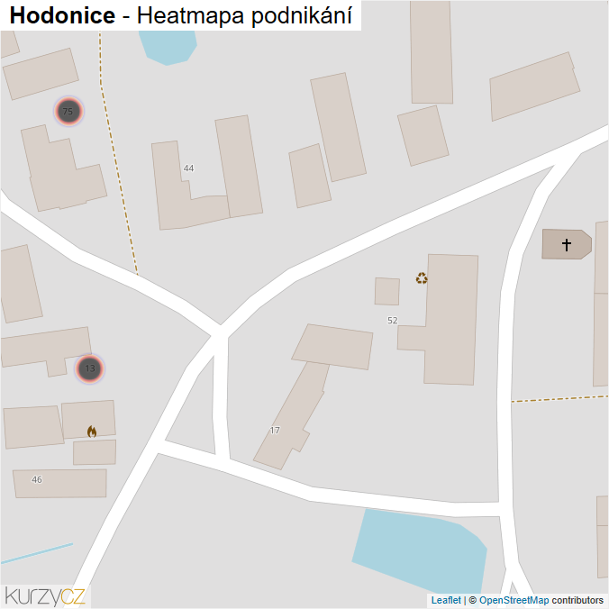 Mapa Hodonice - Firmy v obci.