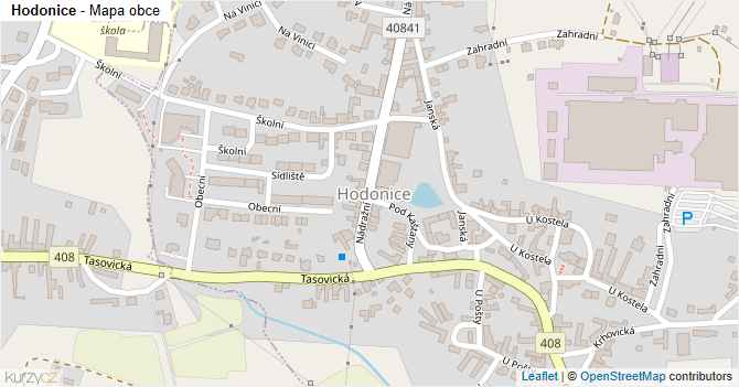Hodonice - mapa obce