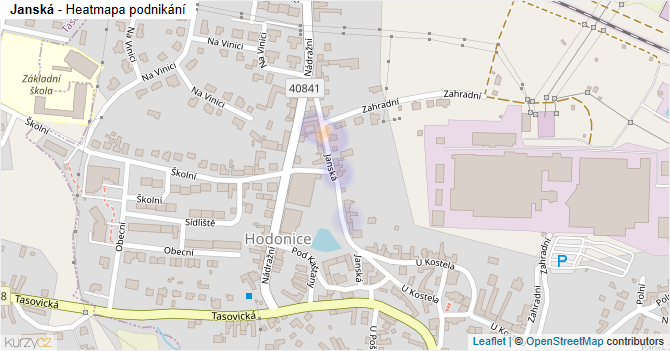 Janská - mapa podnikání