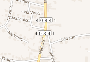 Nádražní v obci Hodonice - mapa ulice