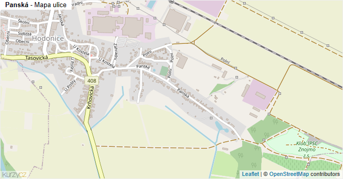Panská - mapa ulice